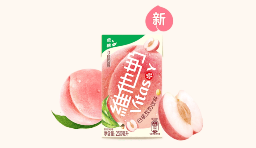 维他奶白桃豆奶饮料带来美味与营养双重满足